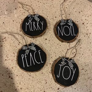 Set of 4 Rae Dunn Inspired Christmas Ornaments